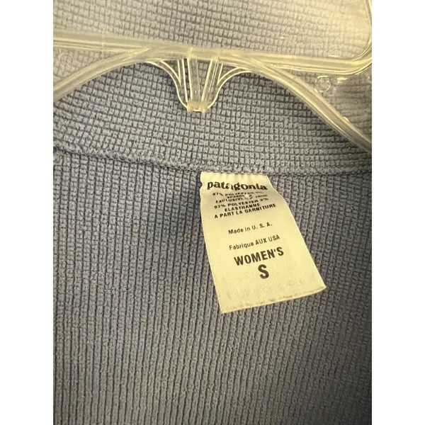 PATAGONIA women's SMALL R.5 r5 top‎ Blue thermal base layer 41610 VTG USA - Image 4