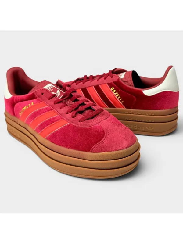 adidas Gazelle Bold W Sneakers Red Gum Womens 8.5 IG4388 New Box - Image 9