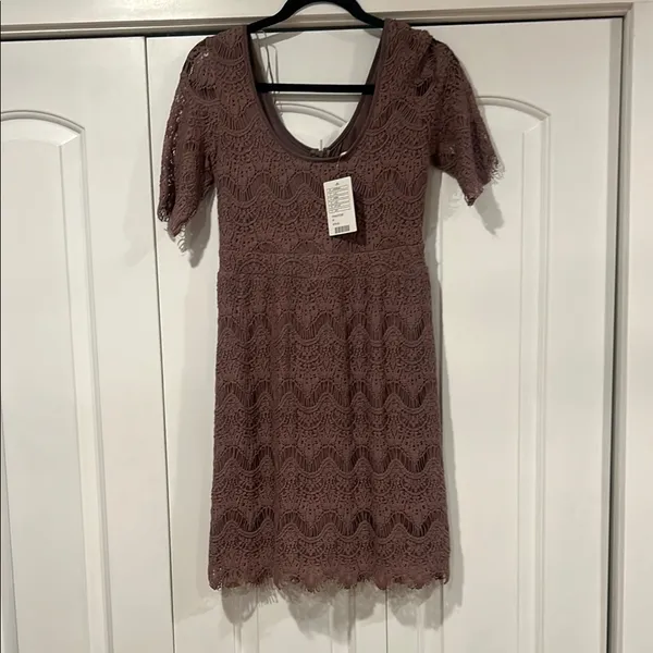 Anthropologie pins and needles crochet‎ style dress. Fully lined - Image 2