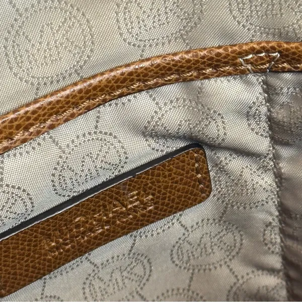 Michael Kors Aubrey Large Satchel Brown/Luggage women's bag shoulder purse‎ - Image 13