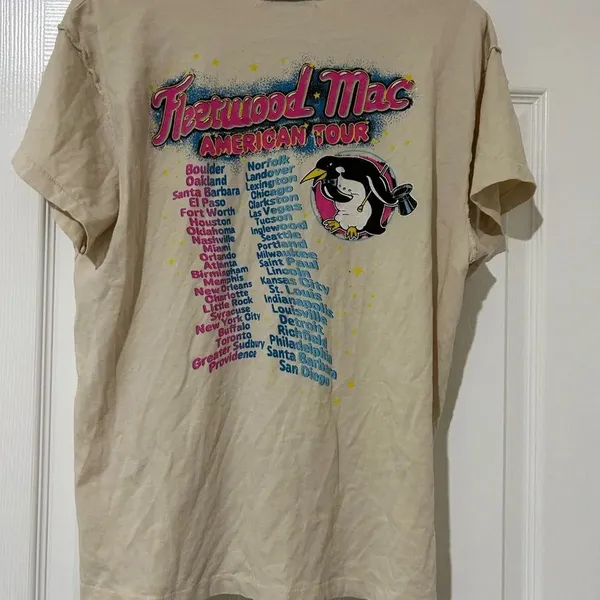 Daydreamer free people Fleetwood Mac American tour Tee sz large - Image 5