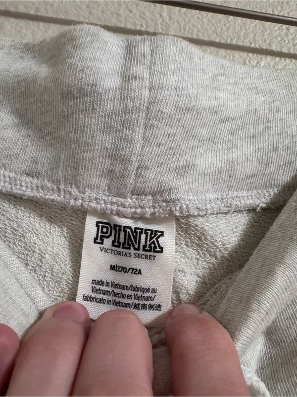 PINK Victoria's Secret Light Gray joggers - Image 2