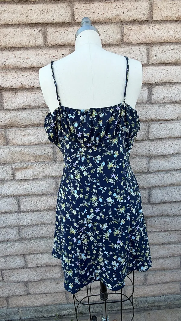 💫 Cotton Candy LA Navy Floral Mini Dress | Size XL - Image 4