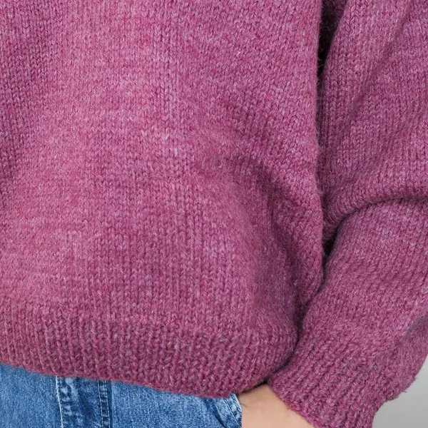 Vintage 80s Maroon V Neck Sweater Red Size M - Image 6