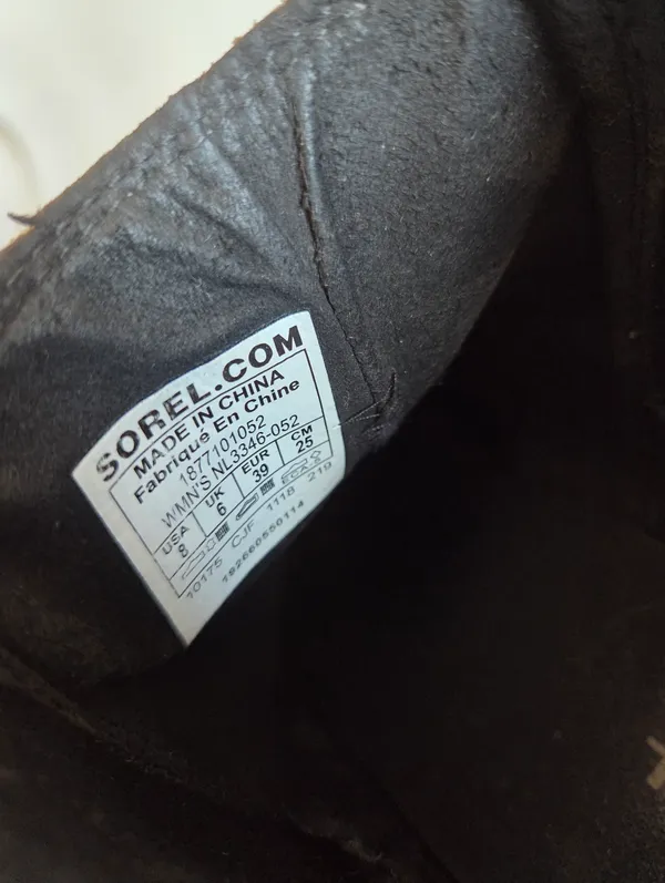 Sorel Joan Of Arctic Wedge II Chelsea Boot Quarry Dark Gray Pebbled Leather 8 - Image 8