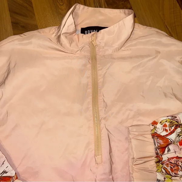 Royalty by Maluma 3/4 zip Hawaiian aloha wind breaker‎ like pullover NWOT LARGE - Image 3