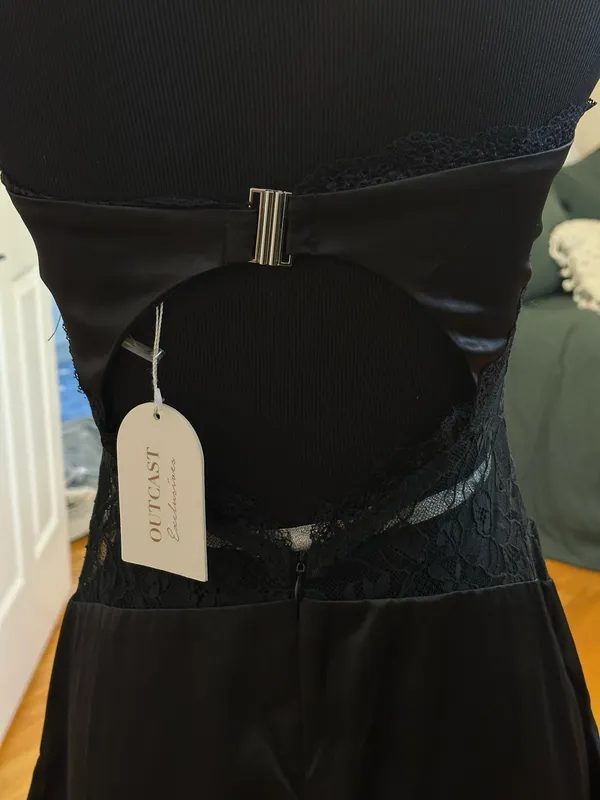 Generation Outcast Clothing Mini Satin Black Dress - Image 5
