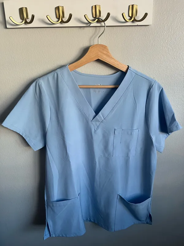 CozyFit Scrub Set Blue Size M - Image 2