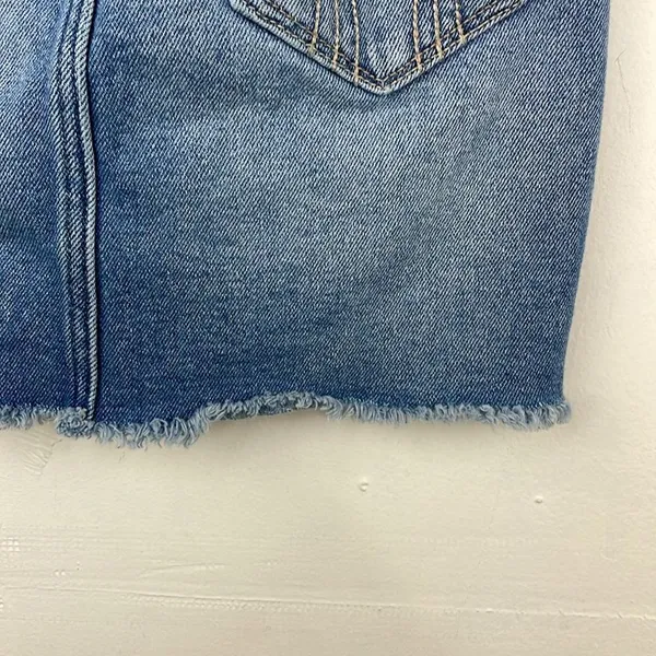 Y2K Hollister Denim Distressed Mini Skirt Jean size 00 - Image 5