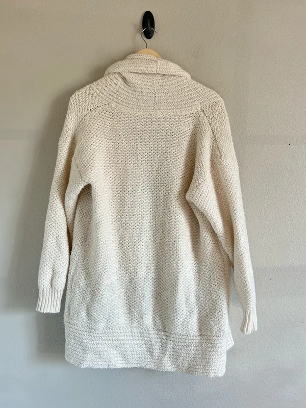 Anthropologie Pilcro Eyelash Open Longline Cardigan Chunky Knit Sweater Size medium - Image 3
