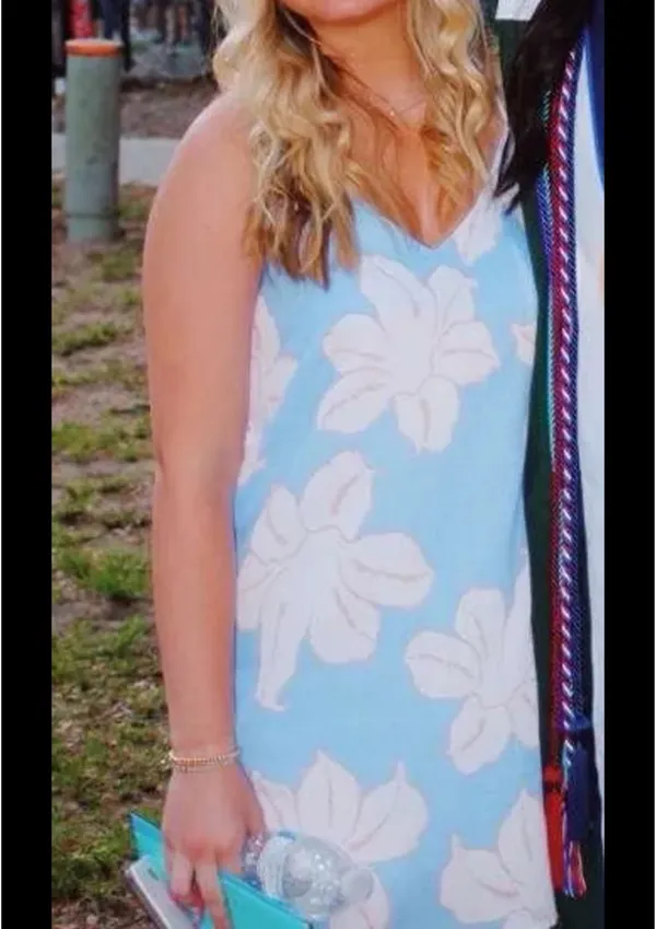 Pink Lily blue floral dress - Image 2