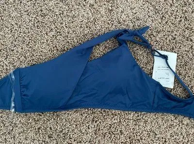 Blue One Shoulder Bikini Top - Image 2