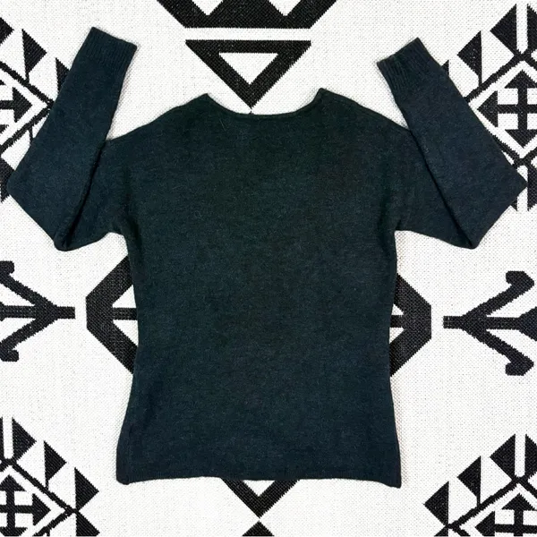 Babaton The Group Bandini Alpaca Wool Blend Wrap Sweater in Dark Green Small - Image 6