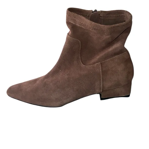 NWT JASON WU Genuine Leather Runway Style Side Zipper Boot Chocolate Brown 7 - Image 3