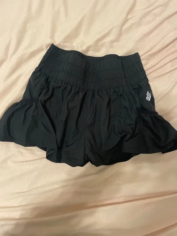 Free People Movement Get Your Flirt On Shorts Black XS - Image 2