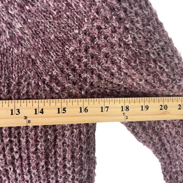 Abercrombie &‎ Fitch Size Medium Purple Knit Cowl Neck Sweater Preppy Academia - Image 5