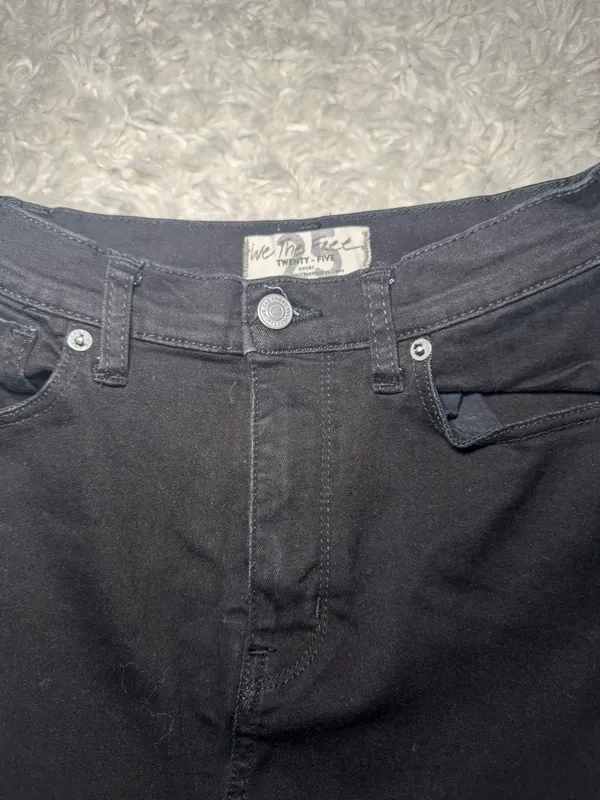 Free People Black Denim Skirt Mini - Image 2