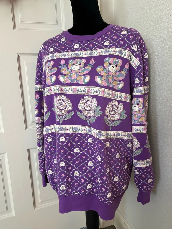Vintage Scoop Teddy Bear Sweater - Image 2