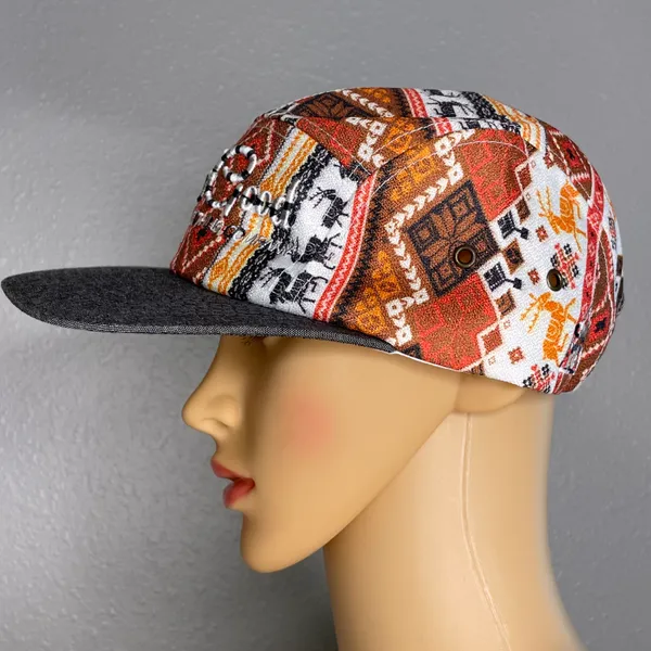 Only See The Good Clothing Company Colorful Native Western Pattern Flat Bill Hat - Image 4