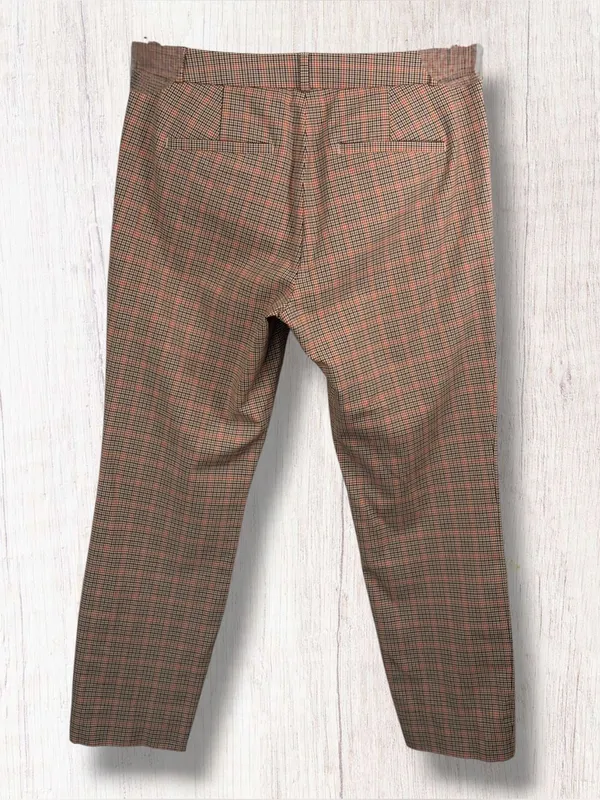 BANANA REPUBLIC Sloan Mid-Rise Skinny‎ Fit Ankle Pant, Camel Glen Plaid Check, 8 - Image 7
