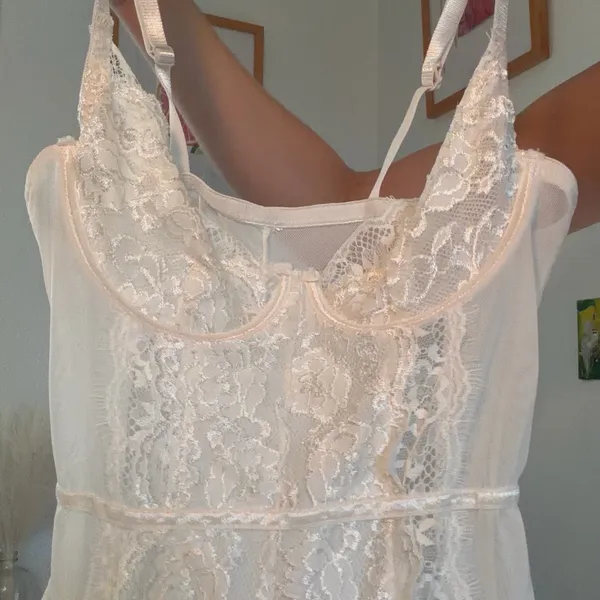 White, sexy lingerie bodysuit - Image 2