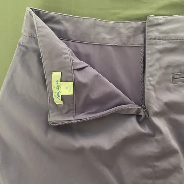 Lady Hagen Womens Cotton Skort Purple‎ Back Zip Golf Performance Stretch Sz 8 - Image 4
