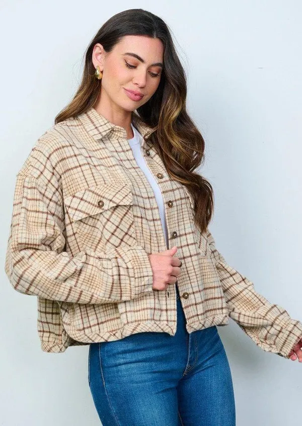 Carly Jean Los Angeles Plaid Jacket - Image 2