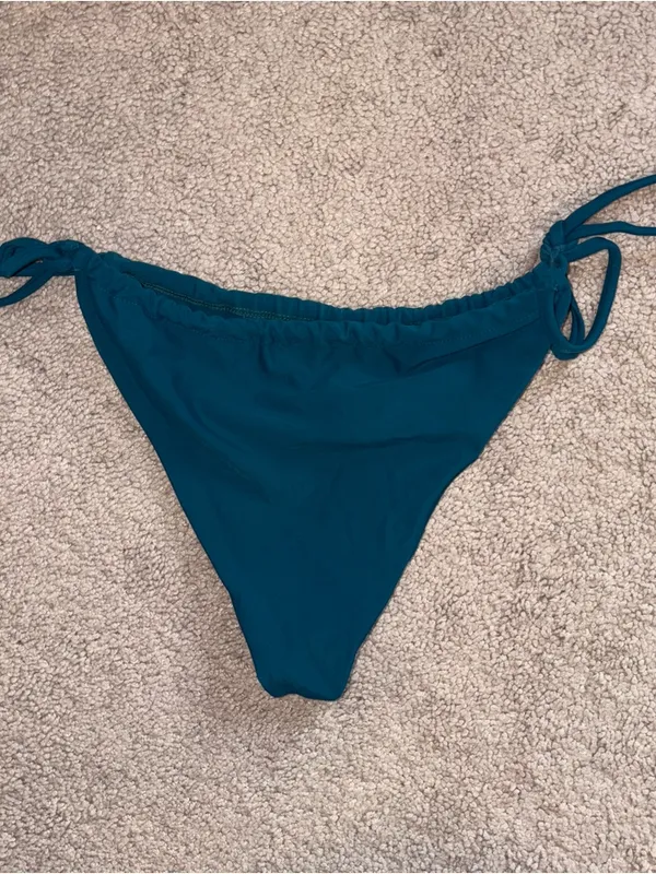 Teal Tie-Side Bikini Bottom - Women Swim Size: M - Image 2
