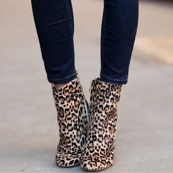 Sam‎ Edelman Corra Leopard Booties Size 8.5 B82 - Image 2