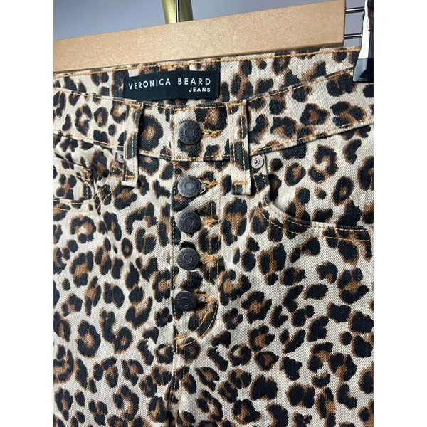 Veronica Beard Debbie Leopard Jeans Sz. 24 - Image 3