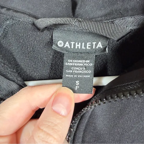 Athleta Black‎ Triumph Hoodie Zip Up Jacket - Image 3