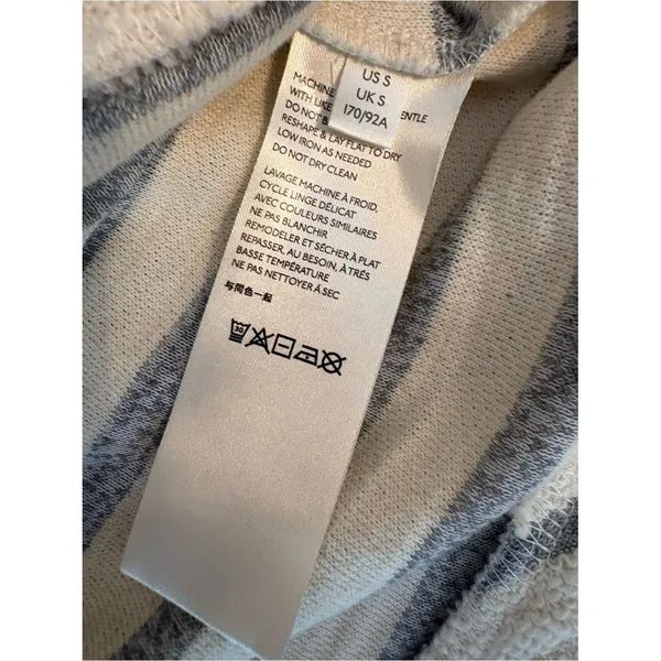 Maeve Anthropologie Striped Faux Fur Hem Knit Top Small - Image 5