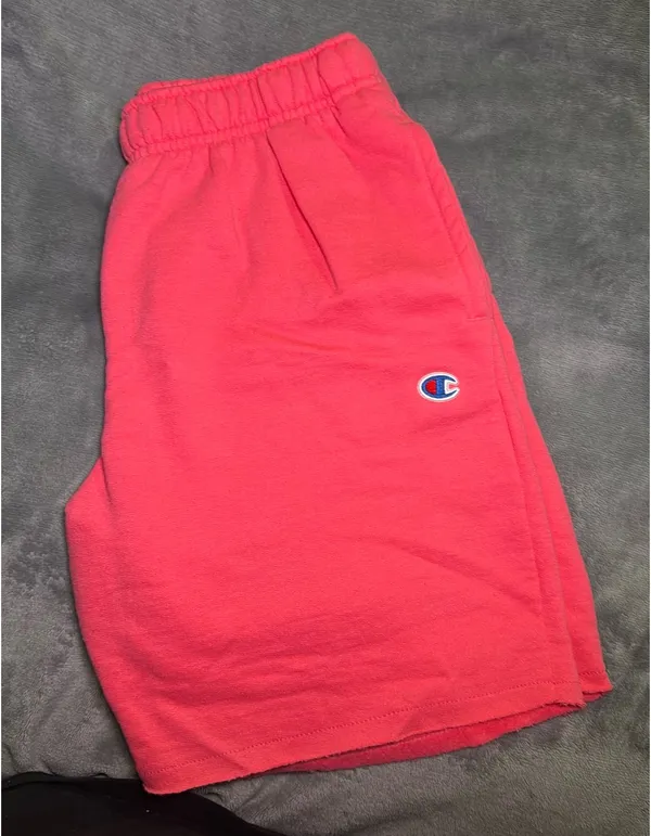 Champion Pink Fleece Shorts - Image 2