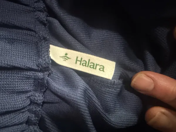 Halara Flex High Waisted Wide Leg Waffle Work Trousers Navy Flowy Small. - Image 4