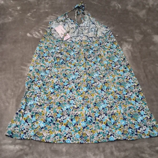 Sleeveless Woven Fit & Flare Dress-Wild Fable-Blue Floral Medium - Image 3