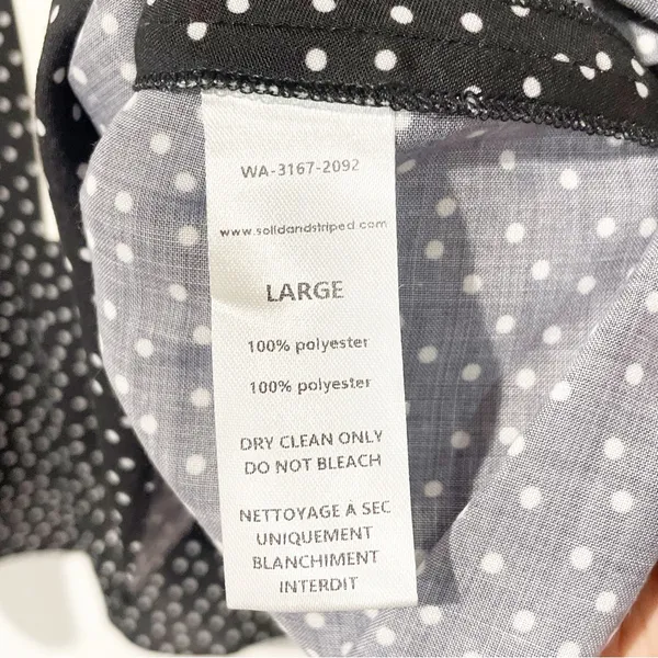 Solid & Striped Womens Size Large Polka Dotted Circle Skirt Swing‎ Black NEW - Image 4