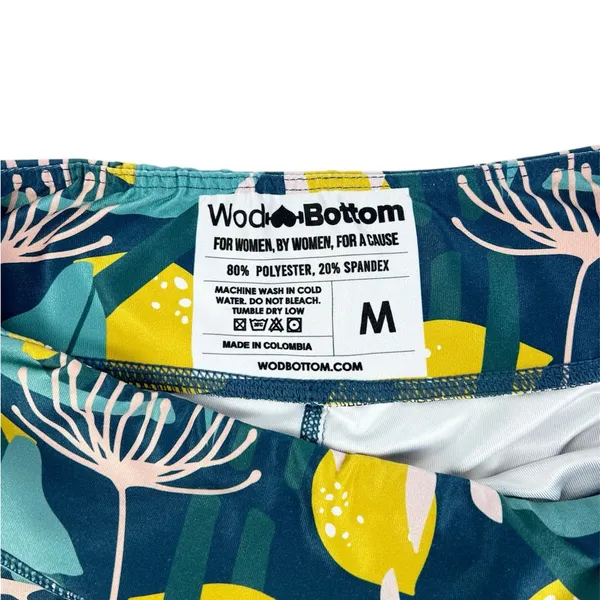 Wodbottom Blue Yellow Lemon Print‎ Shorts 2.5" CrossFit Workout Size Medium - Image 6