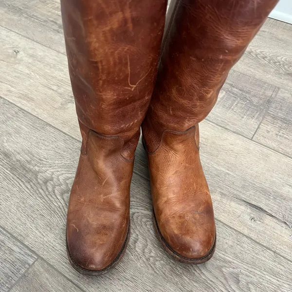 Frye Melissa Button Leather Rising Boots - Image 4