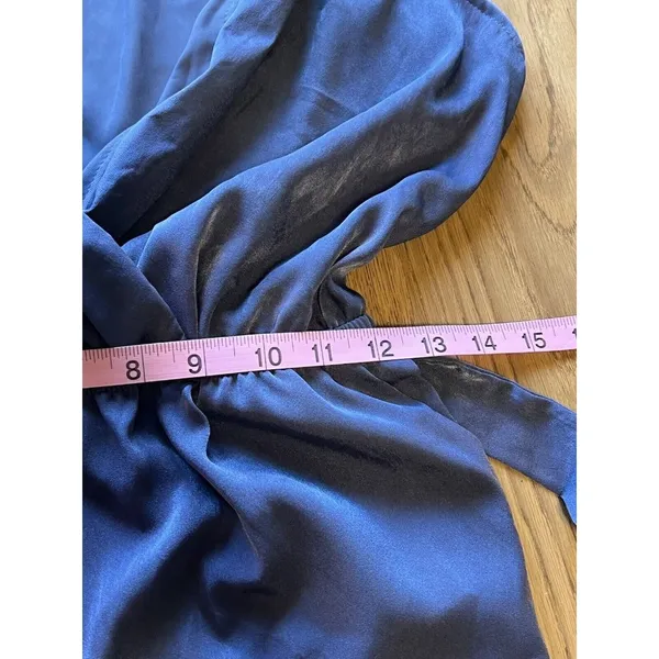 Lulus Jumpsuit Women Medium One Piece Blue Tie Modern City‎ Preppy Office NWT - Image 9