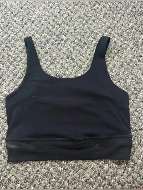 Nike Yoga Black Scoop Neck Sports Bra Tank - Image 2