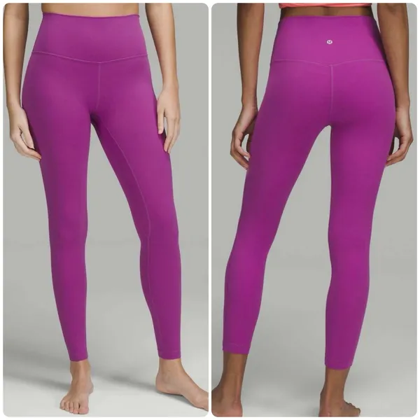 Lululemon Align High Rise Leggings Vivid Plum Purple Full Length 25” Size 4 - Image 2