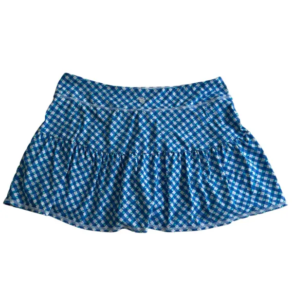 Lilly Pulitzer Blue & White Gingham Mini Skirt - Image 5