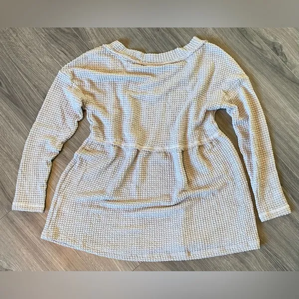 Babydoll Sweater Soft Comfy Women’s Small Grey - Image 3