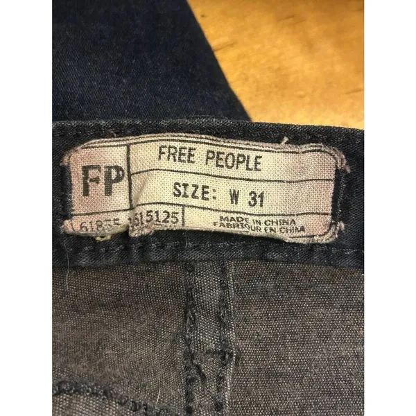 Free People Womens Seamed Skinny Jeans Faded Dark Wash Size 31 (5340) - Image 8