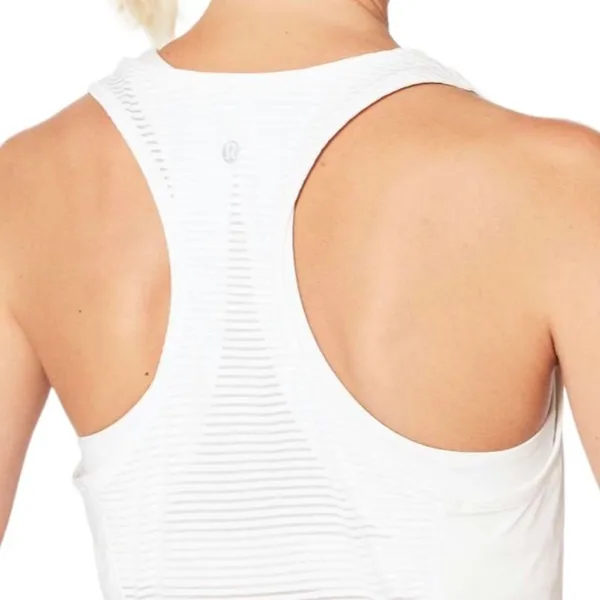 Lululemon Goal Crusher Tank White Light Luxtreme Size 4 Tank Top - Image 4