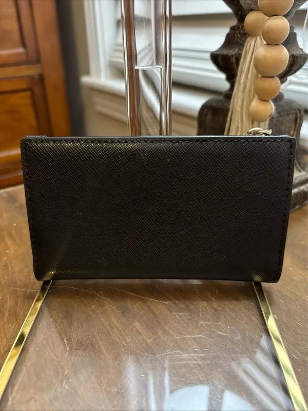 Kate Spade Wallet Leather Bifold Small Slim with faux pearls - Image 2
