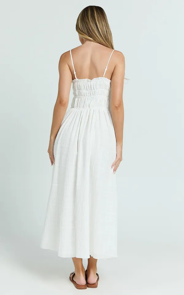 New Showpo Lucienne Midi Dress Ruched Dress Size S MSRP $109 - Image 4