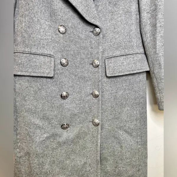 Veronica Beard Nalida Overcoat Grey Size 6 Wool Cashmere Long Cardigan Coat - Image 7