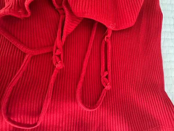 Windsor red ribbed body con dress - Image 2