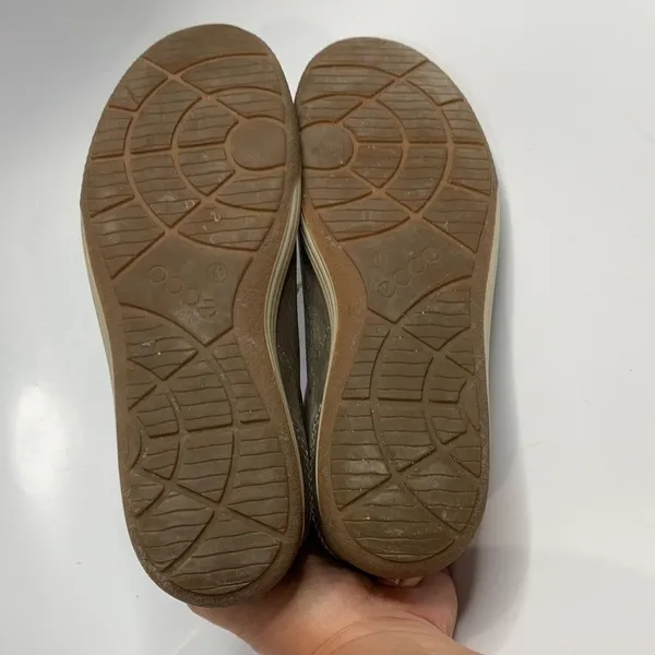 ECCO leather‎ sneakers gray brown size 41 - Image 8